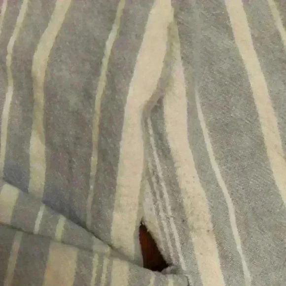 ELLEN TRACY light blue white striped linen beach pants women MEDIUM - Picture 6 of 7